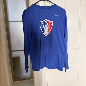 Nike Long Sleeve Shirt - Blue with Logo